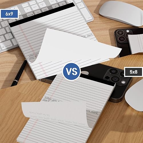 Miniatura 5 de Bloc de notas legales, paquete de 12 blocs de notas de 6 x 9 pulgadas, bloc de notas de papel grueso de 21 libras, bloc de notas impermeable,