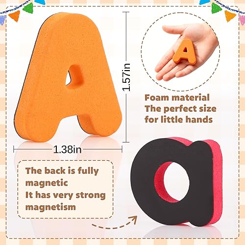 Miniatura 4 de GINMIC Letras magnéticas y números con caballete para niños y niños pizarra magnética y pizarra con marcadores de borrado en seco imanes ABC juego
