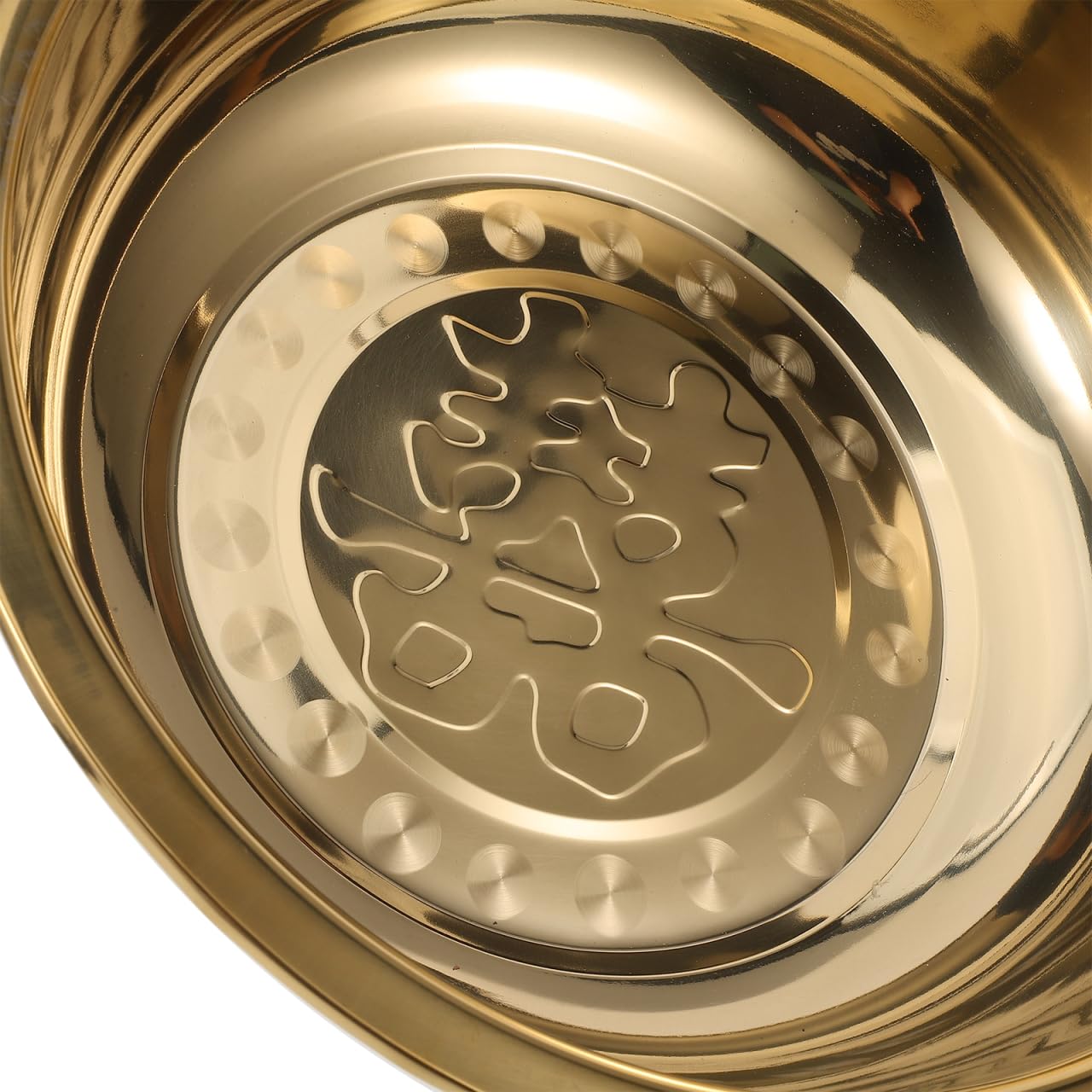 Holibanna Lavabo Portátil de Acero Inoxidable Dorado para Baño, Resistente y Fácil de Usar, Adecuado Hogar y Salón en Ceremonias Matrimoniales