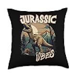 JURASSIC vibes pre historic Dinosaur T-Rex design Throw Pillow