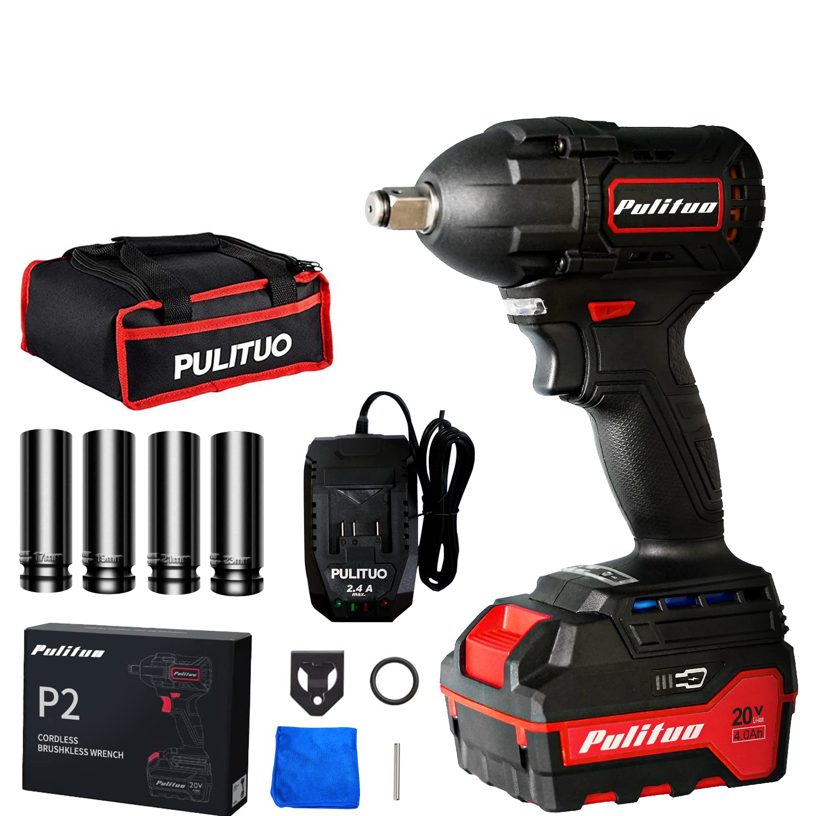 550nm 406 Ft Lb Brushless Impact Wrench Kit 1 2 | INDIA - View #9