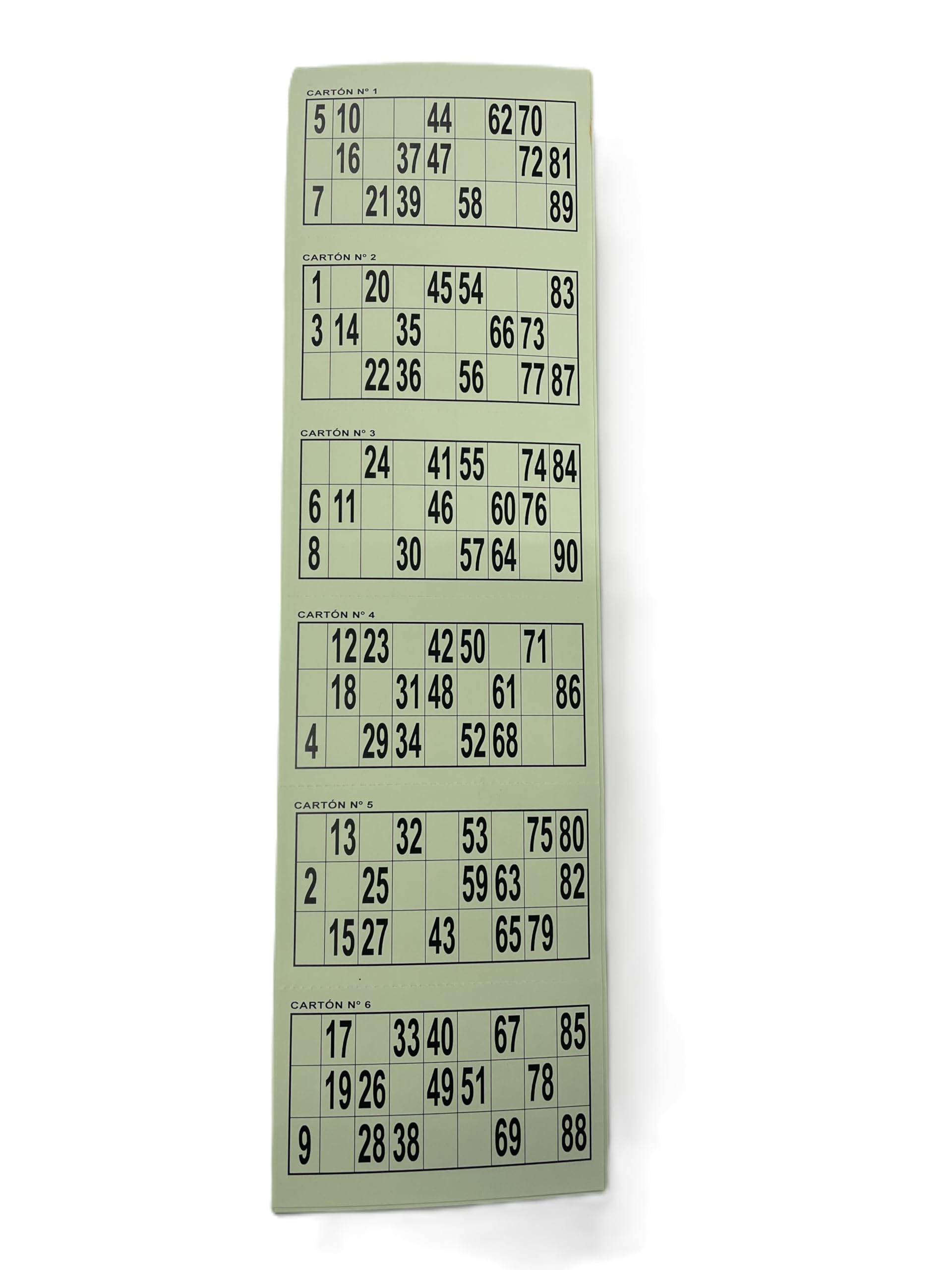 1020 Kartony Bingo do przekreślenia (Zielony)