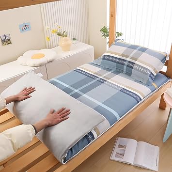 100% Cotton Zippered Futon Cover - Traditional Japanese Tatami Mattress Cover Protector | Breathable & Machine Washable Floor Mattress Cover,Style 5,31.5"x78.7"