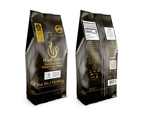 Miniatura 3 de WELLCOFFEE - Café gourmet en grano entero de 1 libra - Edición brasileña premium - tostado medio e intensidad, 100% arábica, sin aditivos