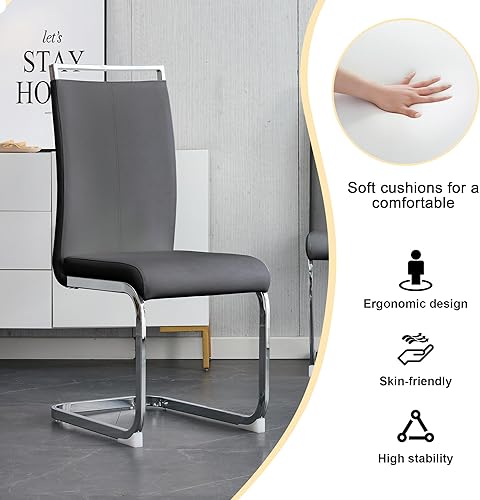 Miniatura 6 de Juego de mesa de comedor de lujo de 71 pulgadas para 6, moderno juego de mesa de comedor de mármol sintético con parte superior de vidrio templado,