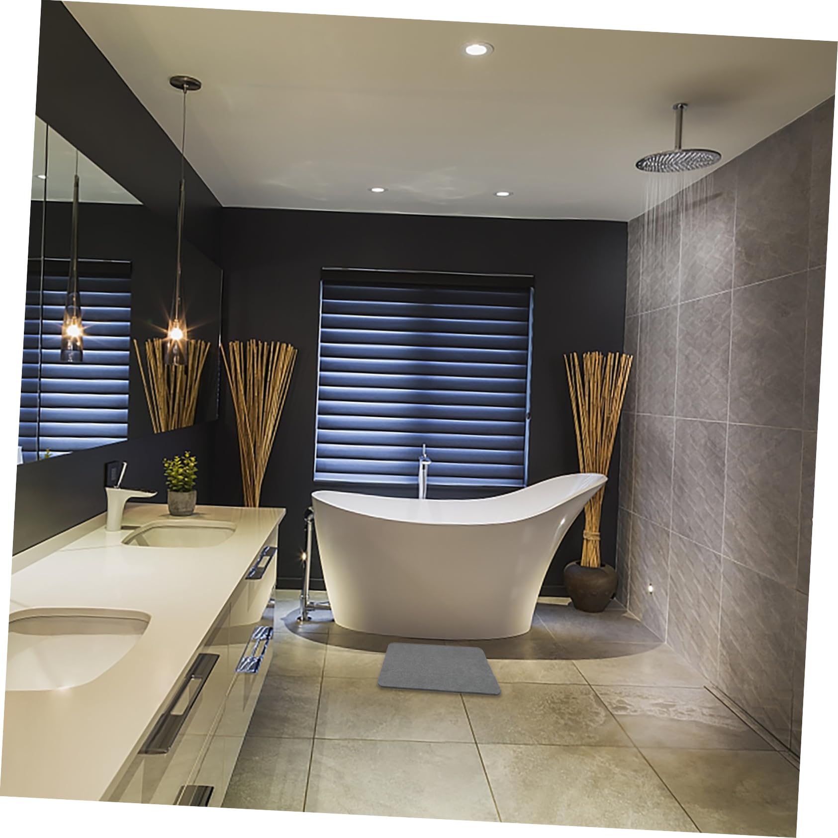 WOONEKY Tappeto per Bagno e Cucina in Terra Diatomea 40x30 Cm ad Asciugatura Rapida Eccellente Assorbimento e Superficie Morbida e Confortevole