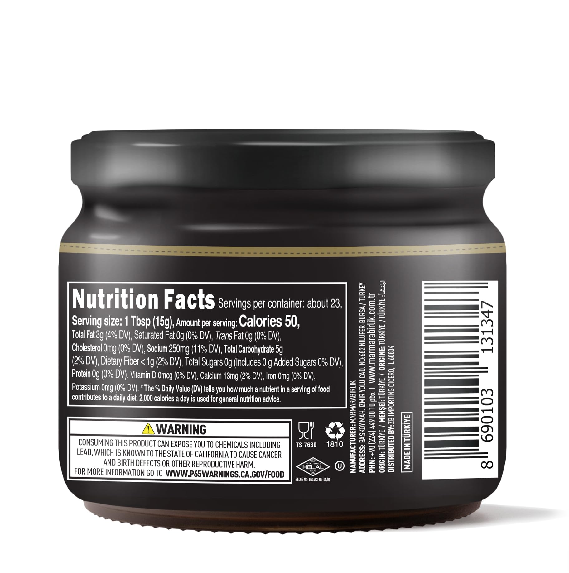 Pâte d'olive noire, tartinade d'olives 340 Gram