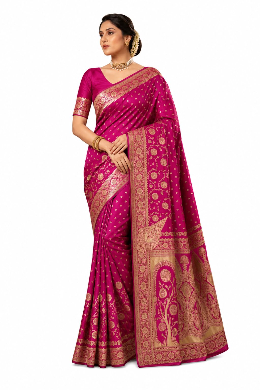 yashika Women's Art Silk Saree with Blouse Piece for Traditional Ethnic Wear Sari-picture-28