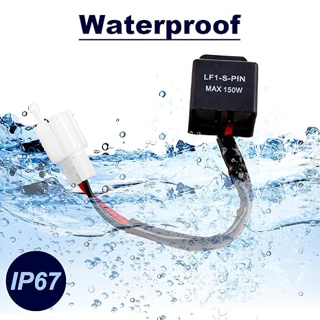 2-Pin 12V LED Indicator Relay Flasher Relay for Motorcycle Car Turn Signal Flashing Indicators for Kawasaki for Yamaha for Suzuki for Honda, Fix LED Turn Bulbs Hyper Blink Issues