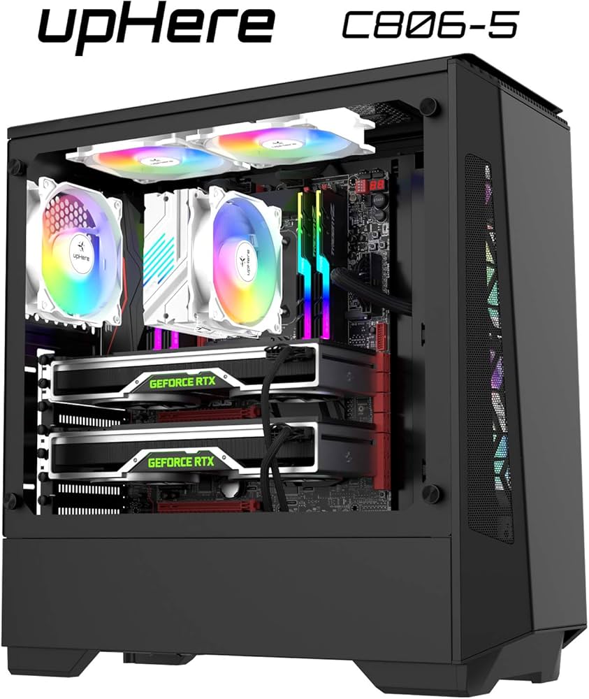 Amazon.co.jp: upHere 120mm RGBケースファン 静音版 高風量 調節可能