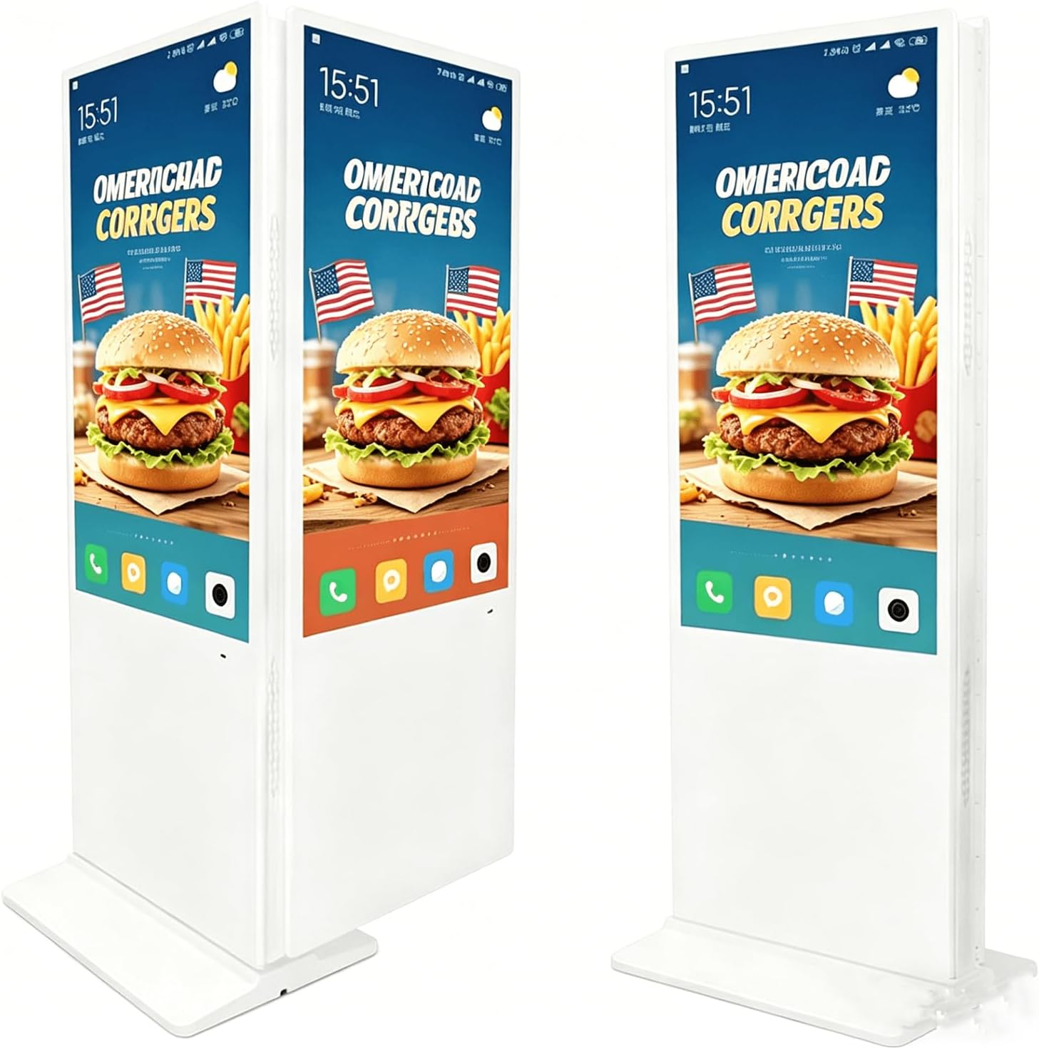 43 Inch Digital Signage Touchscreen Interactive Kiosk 4K UHD IPS LCD Floor Standing Advertising Display with Android 14 System