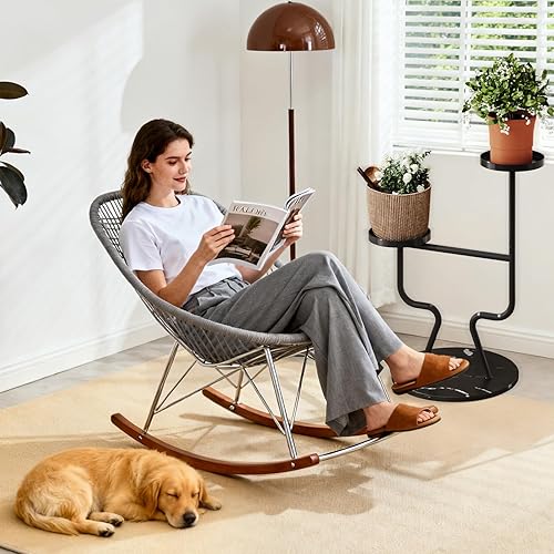 Miniatura 6 de Moderno soporte de metal para plantas de interior, soporte de flores de 2 niveles con base de mármol, estante alto para macetas de niveles para sala