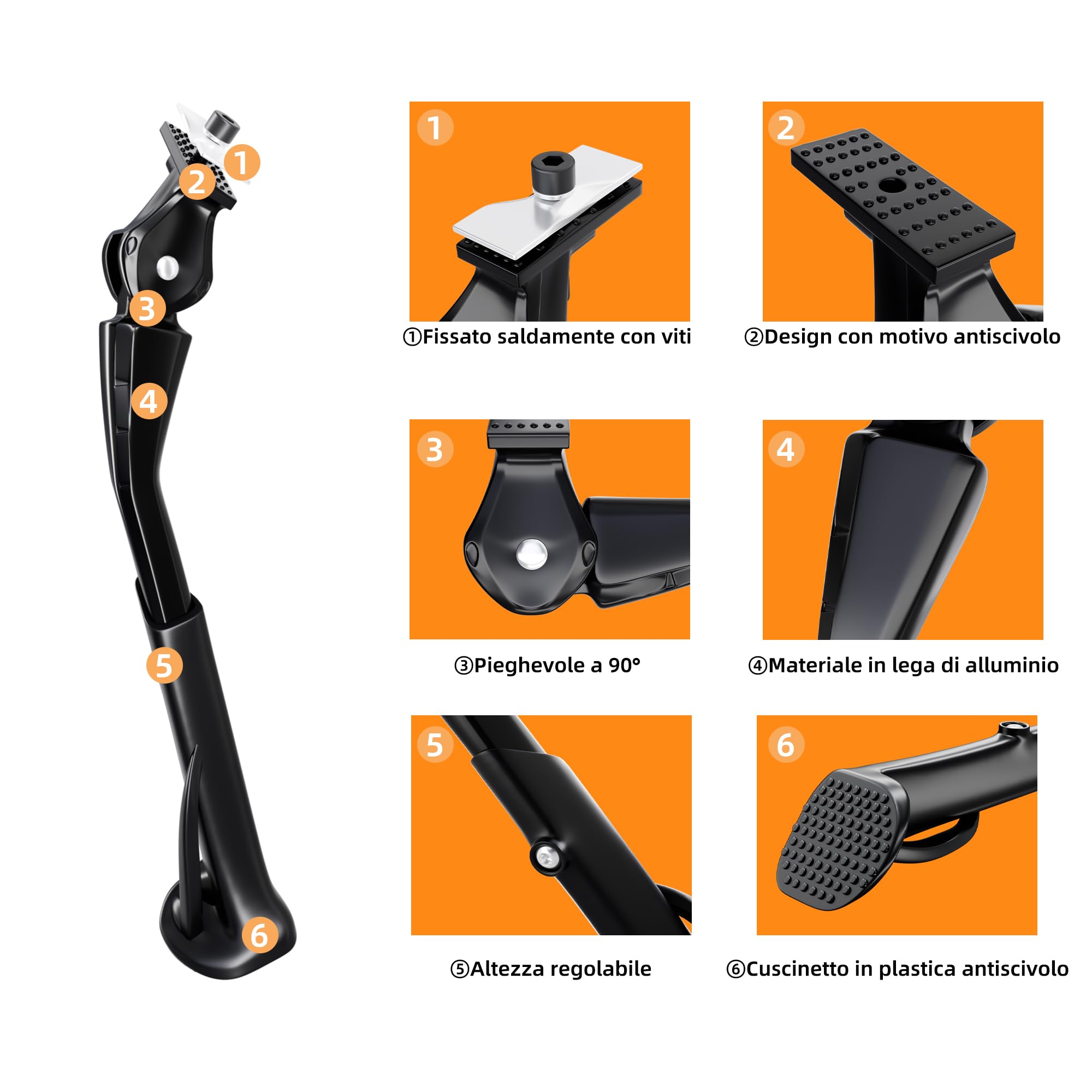 Cavalletto per Bicicletta, Montaggio Centrale per Biciclette/Universale Bicicletta Cavalletto, Cavalletto per Bici da 26 a 29 Pollici, Cavalletti per Bici Regolabili