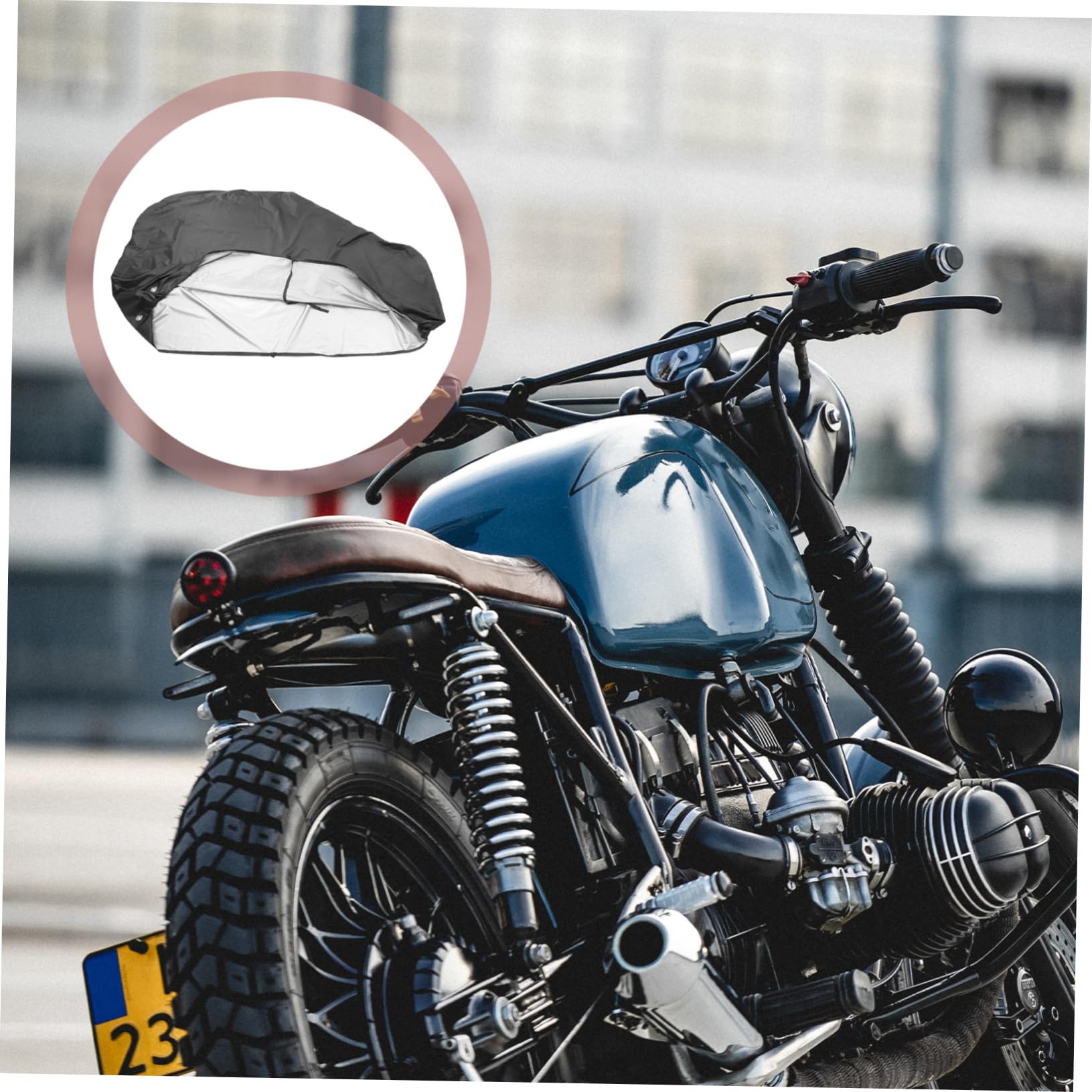 Housse de Pluie pour Scooter, Protection Intégrale Extérieure en Polyester | Couverture Anti-intempéries, Coupe-vent et Étanche, pour Vélo de Route et Trottinette Électrique