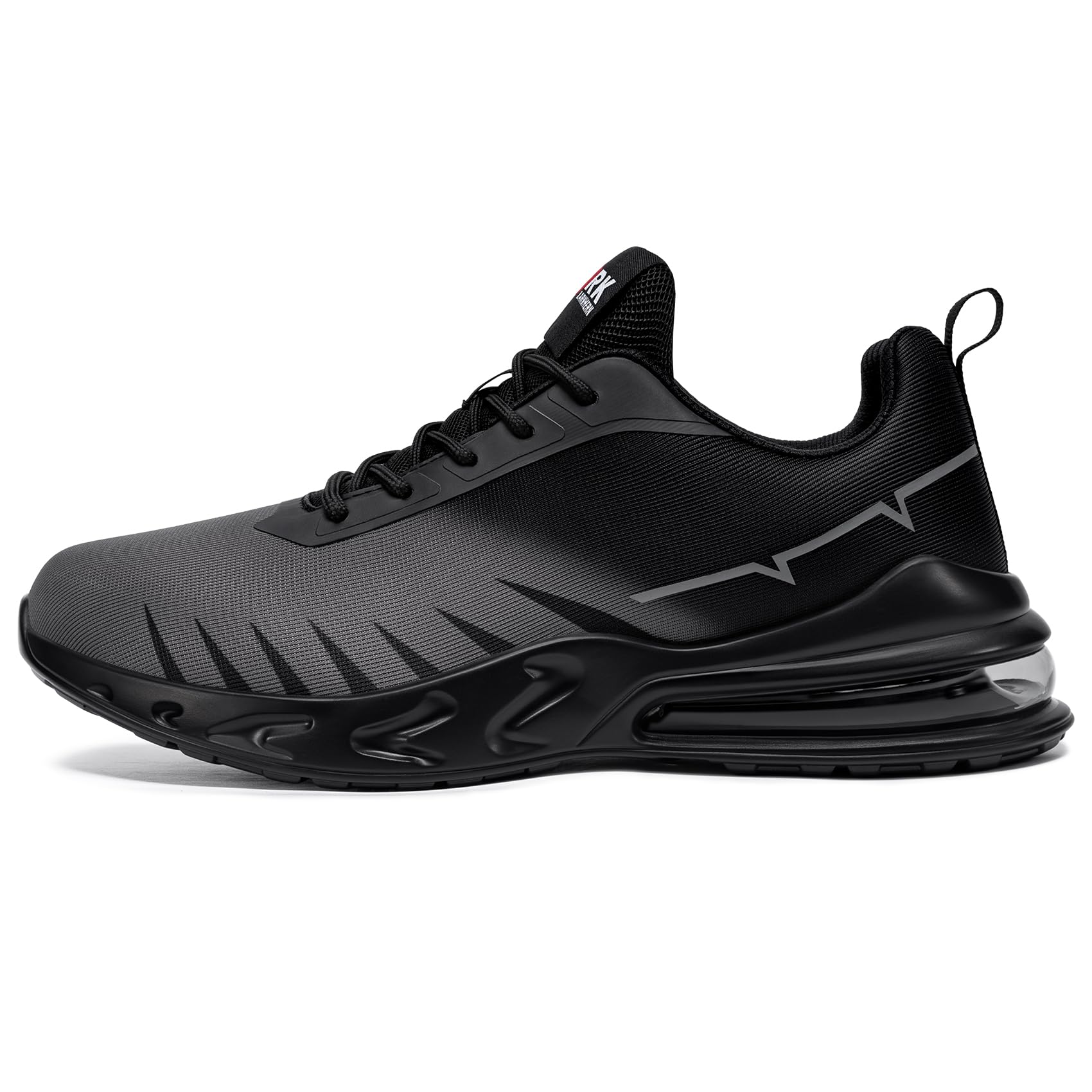 LARNMERN Zapatillas de Cocina Hombre Antideslizante Zapatos de Trabajo Hostelería Transpirable Calzado Sin Punta de Acero Bambas,Negro 42 EU