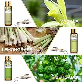 PHATOIL 9PCS Premium Quality Essential Oils Set for Soap Making Diffusers, 10ml/0.33fl. oz Fragrance Oils, Long Lasting Scents, Ideal Gift Set for Friends and Families