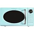 Nostalgia Retro Countertop Microwave Oven - Large 800-Watt - 0.9 cu ft - 12 Pre-Programmed Cooking Settings - Digital Clock - Kitchen Appliances - Aqua