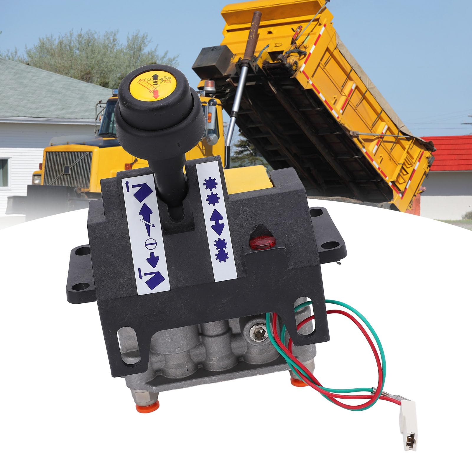 Dump Truck PTO Control Valve 5 Holes 4 Working Positions Slow Down Function Hydraulic System Control Valve for Dump Trucks Semi Trailers Mining Trucks