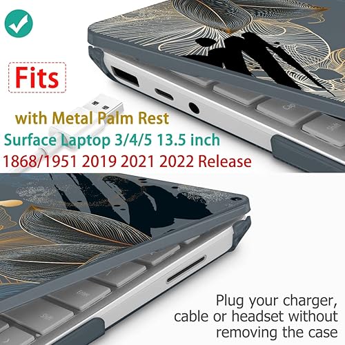 Miniatura 2 de May Chen Funda compatible con Microsoft Surface Laptop 543 de 135 pulgadas con reposamanos de metal modelo 19511868 carcasa rígida de plástico con
