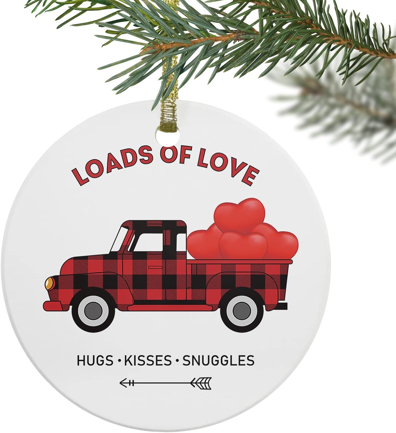 Truck Commercial 2022 Christmas Amazon.com: 2021 Christmas & 2022 Valentine's Day Ornaments Décor, Red  Black Truck With Love Filling 1 Piece 3" Round Double-Side Ceramics  Valentine Ornaments, Loads Of Love White Valentine's Day : Home & Kitchen