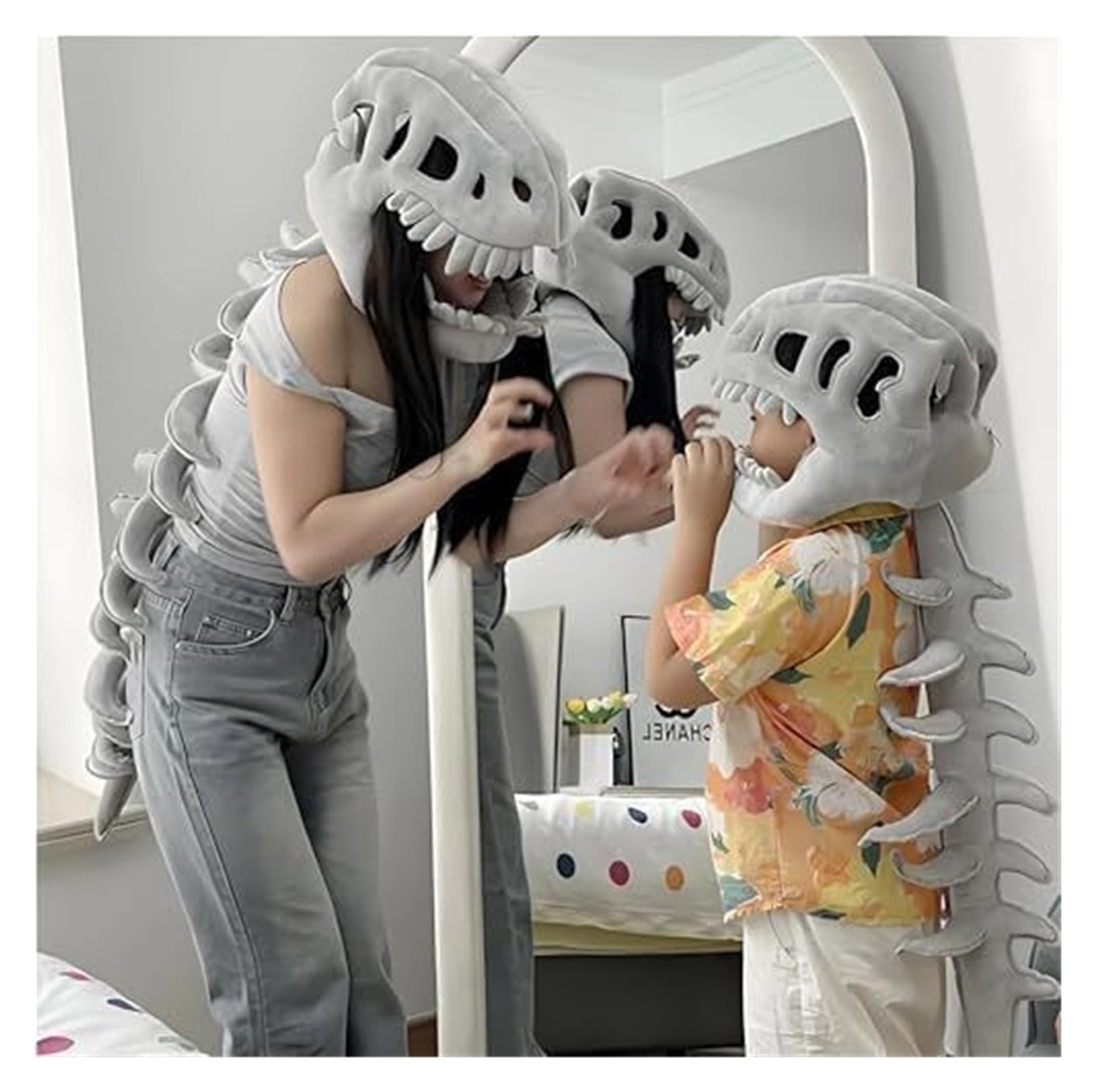Dinosaurier-Kostüm, 3D-Skelett-Design, Halloween-Kostüm
