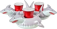 Vista 5 de GoFloats Inflatable Pool and Hot Tub Drink Holders (3 Pack) (Choose - Unicorn, Flamingo, Palm Tree and More)