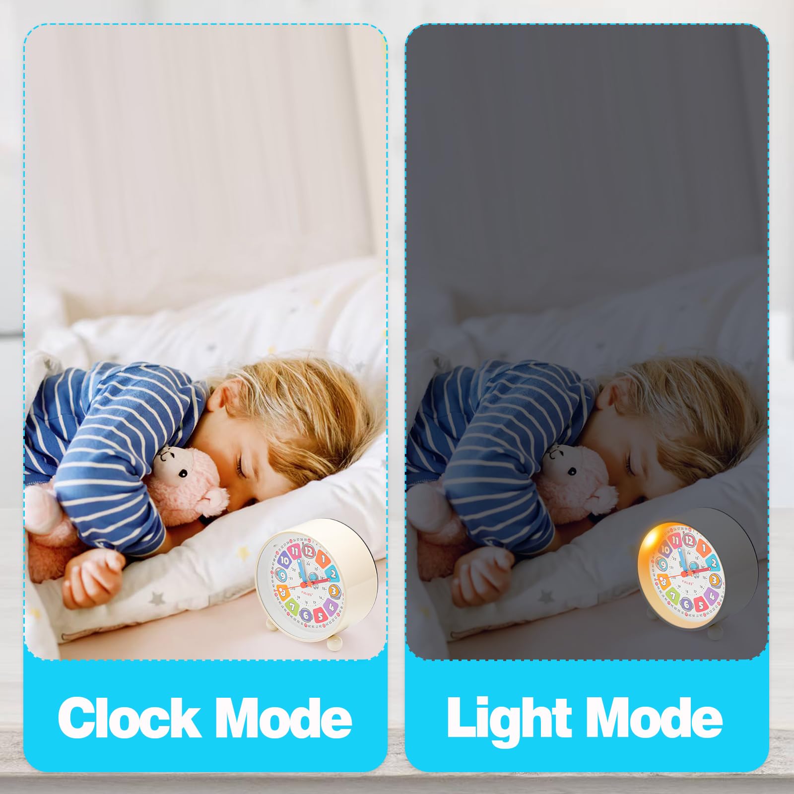 HENGBIRD Réveil Enfant Lumière Nocturne – Réveil Éducatif 24h pour Chambre Enfant