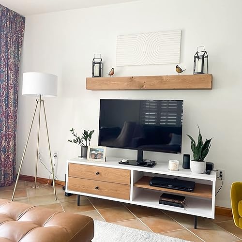 Miniatura 14 de Chimenea de chimenea, rústico, estante, manto flotante, madera real, viga, URBANDI