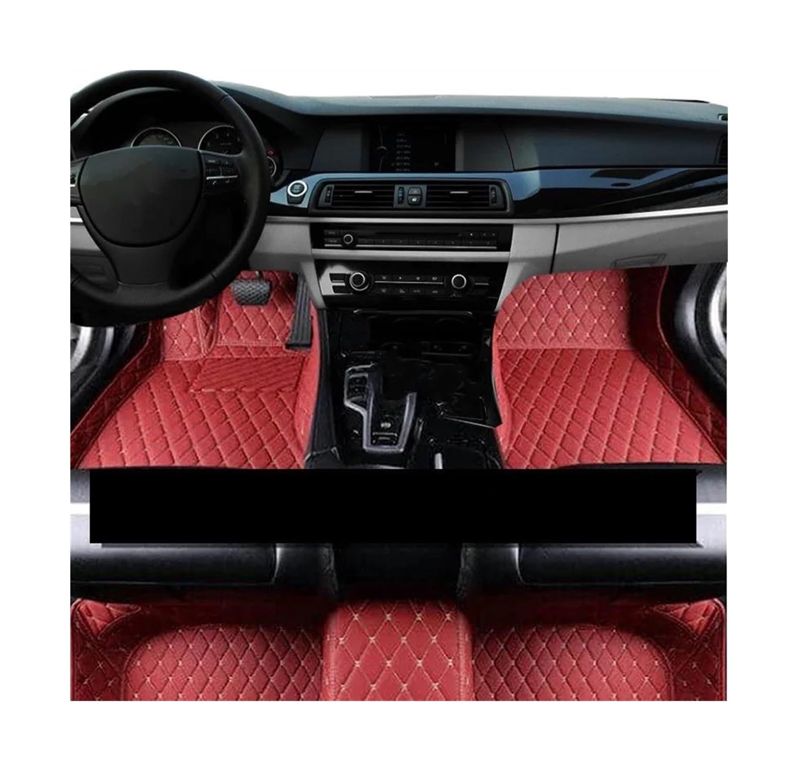 Tapis de sol de voiture en cuir marron pour Mitsubishi Outlander PHEV GN 2022-2023 5 places LHD