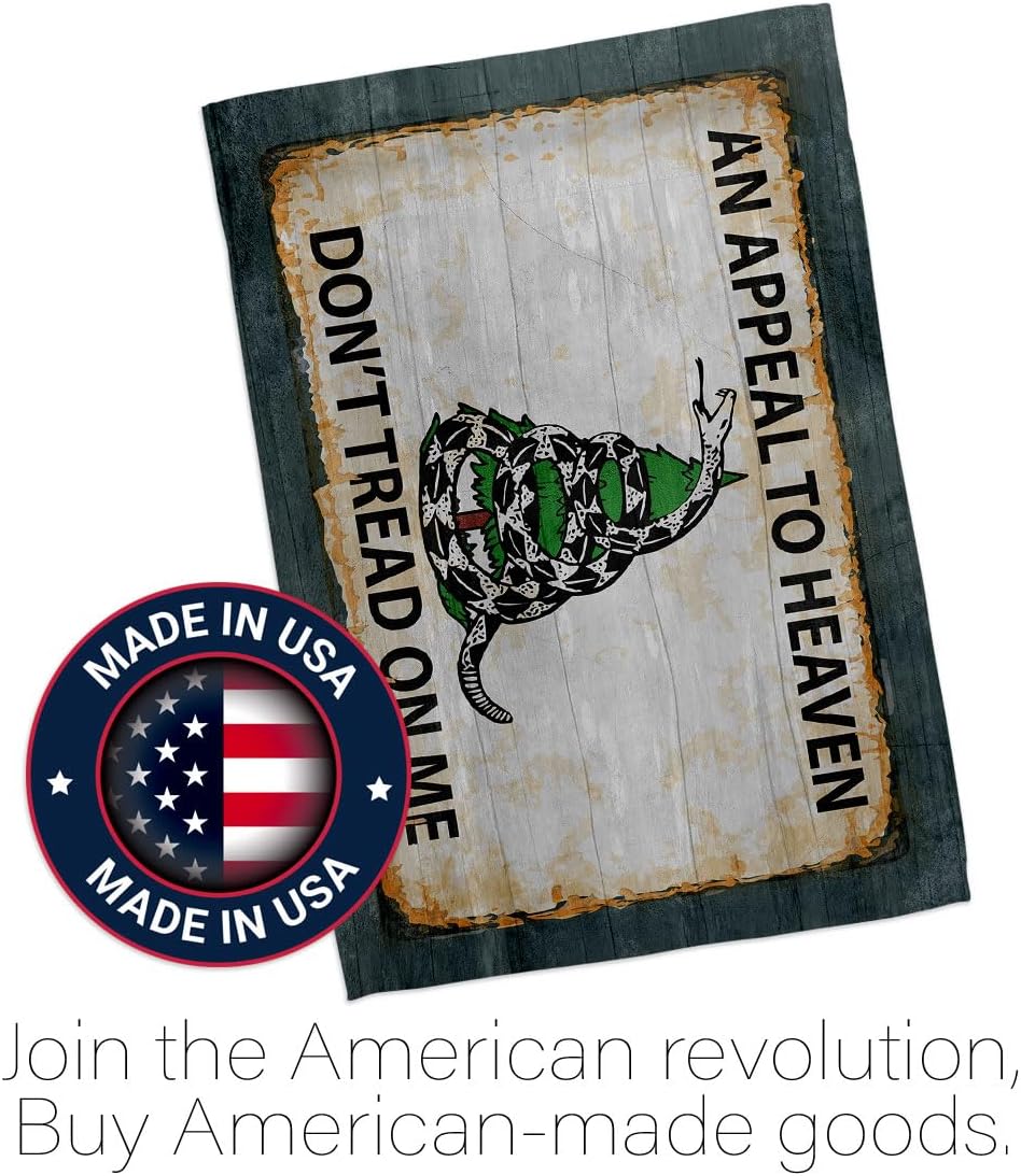 Gadsden Flag Mailbox Mount Kit Don't Tread On Me Vintage Poster Porch Decor Appeal to Heaven Pine Tree Sign Historical Revolution Tapestry Banner Gift Patriotic Decorations Made in USA
