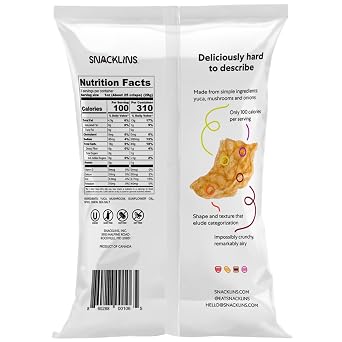 SNACKLINS Plant Based Crisps - Barbeque - Vegan Healthy Snacks - Gluten Free, Grain Free, Plant Based Crisps, 100% Kosher For Passover, Low Calorie - No Added Sugar, Crunchy, Puffed Snack - 3oz Bag (1 Pack)