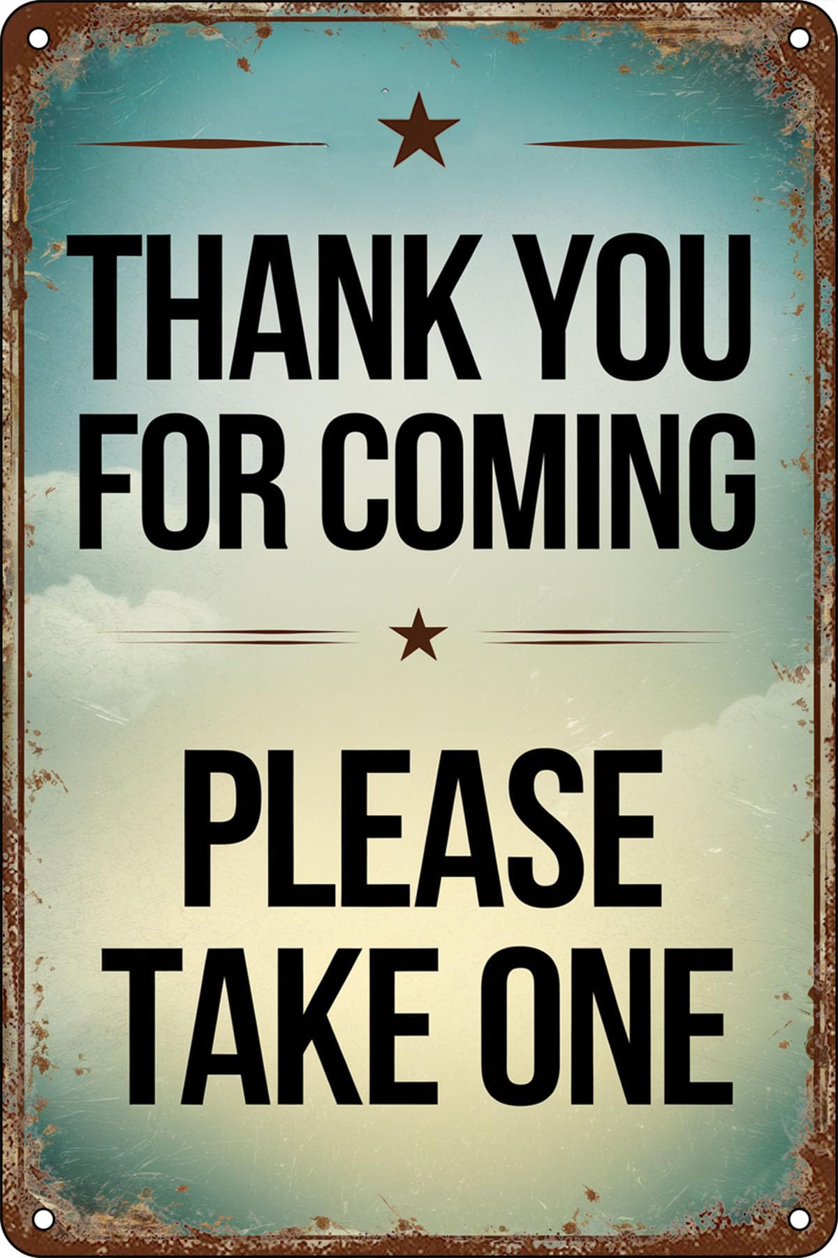 Thank You for Coming Please Take One Tin Sign Vintage Metal for Home Bar Cafe Office Store Hotel Room Wedding Decor 8 X 12 Inch