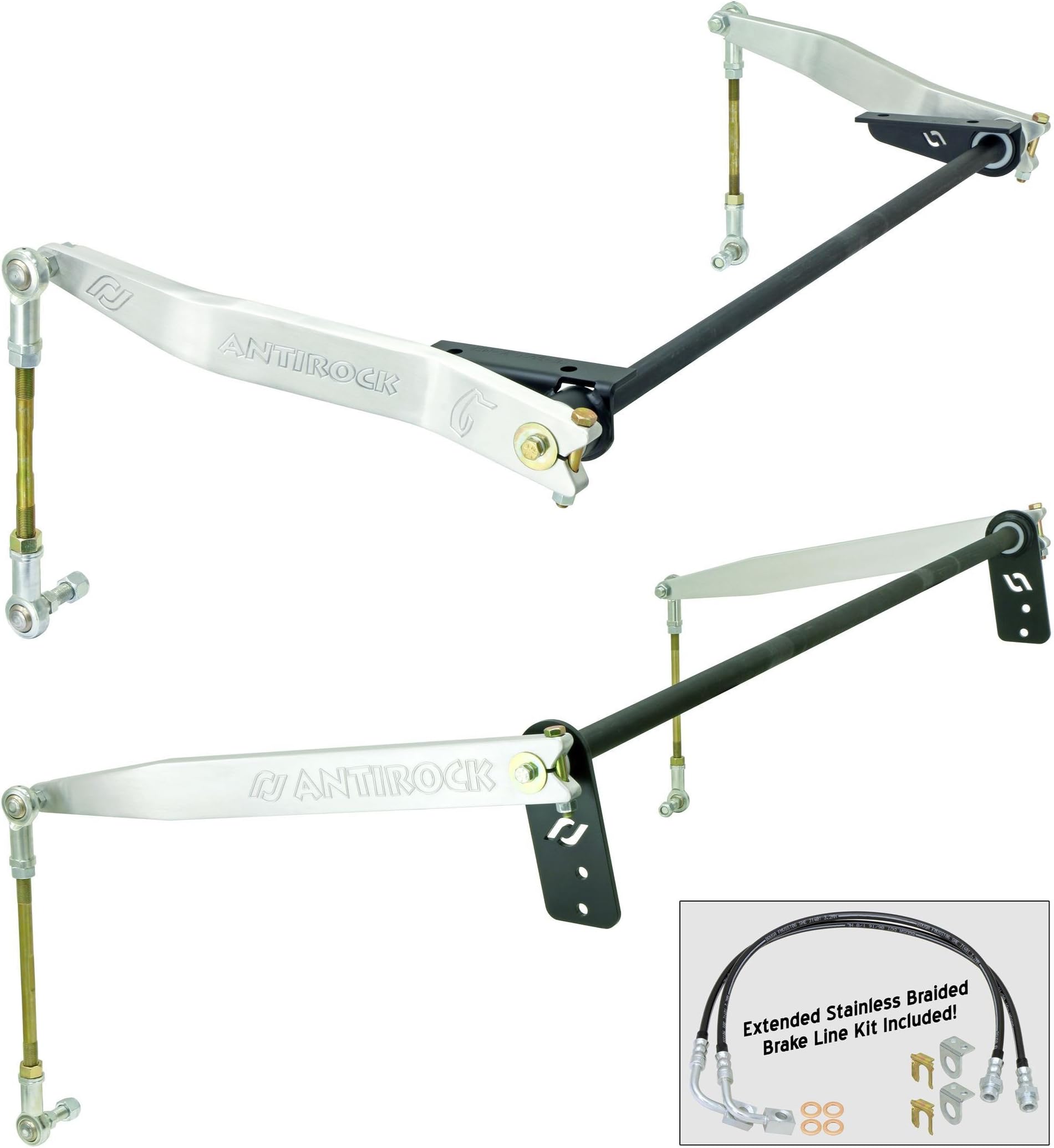 NEW ROCKJOCK ANTIROCK FRONT & REAR SWAY BAR KIT,ALUMINUM ARMS,COMPATIBLE WITH 07-18 WRANGLER JK 4-DOOR 2007 2008 2009 2010 2011 2012 2013 2014 2015 2016 2017 2018