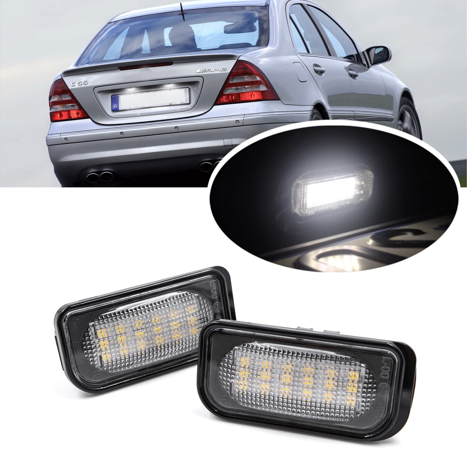 EinParts Kit Luci Interne LED Per Mercedes C-Class W203 (2000-2007) – Set Da 19 Lampadine LED Con Strumenti Di Montaggio E Guanti, CAN-BUS