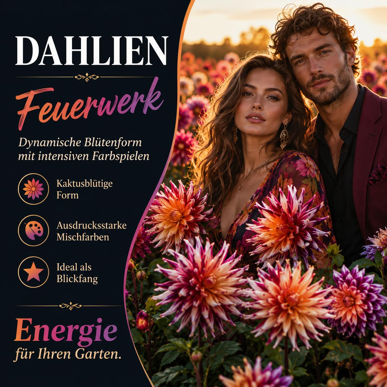 Ideale Dahlien, Super Kollektion, Geeignet FüR AnfäNger, Gartendeko FüR DraußEn, für DIY, Sehr Exklusiv, -10 Dahlien -G