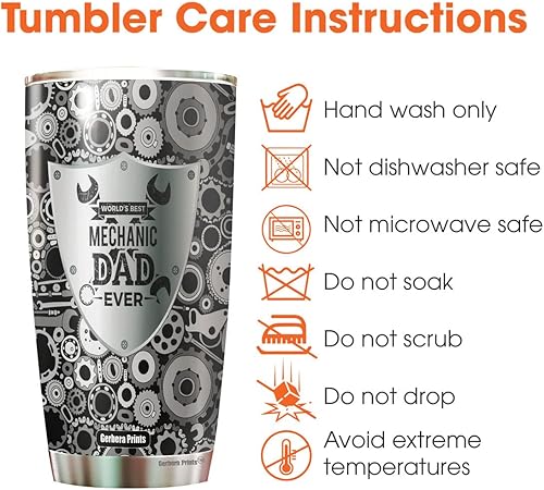 Miniatura 7 de Mechanic Dad - Vasos aislados de 20 onzas con tapas, información nutricional para papá, tamaño de la porción, taza de Navidad para papá