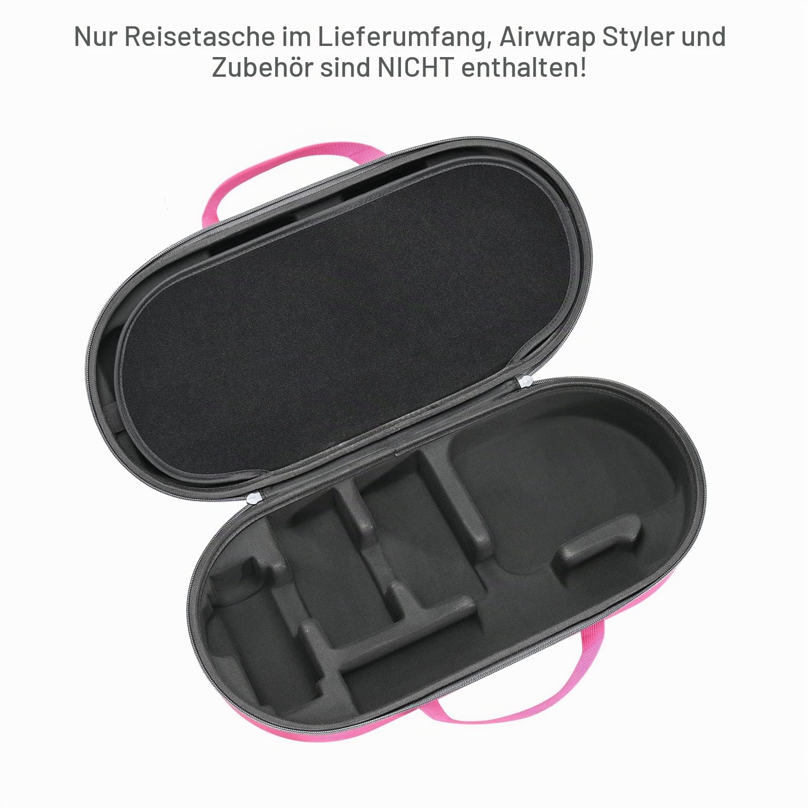 RLSOCO Hartschalen-Schutzhülle für Dyson Airwrap Complete Long/Complete Styler HS05 HS01 – passend für 4 Lange oder Kurze Fässer, Pink (nur Hülle, Haarstyler ist Nicht im Lieferumfang enthalten)