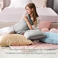Vista 9 de Bedsure - Juego de 2 fundas de almohada de satén