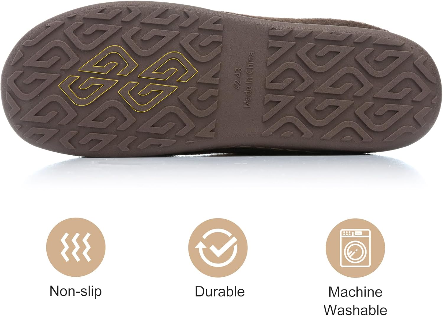 Mens Two-Tone Scuff Slippers with Memory Foam Cozy Warm Slip On House Shoes for Indoor Outdoor Gifts for Men Him Dad - Image 4