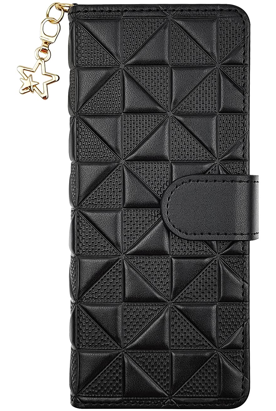 Qoosan Leather Wallet Case for Samsung Galaxy Z Fold 3 5G Case (2021) Hinge Protector 360 Full Cover Genuine Leather Flip Phone Cover with Strap, Black