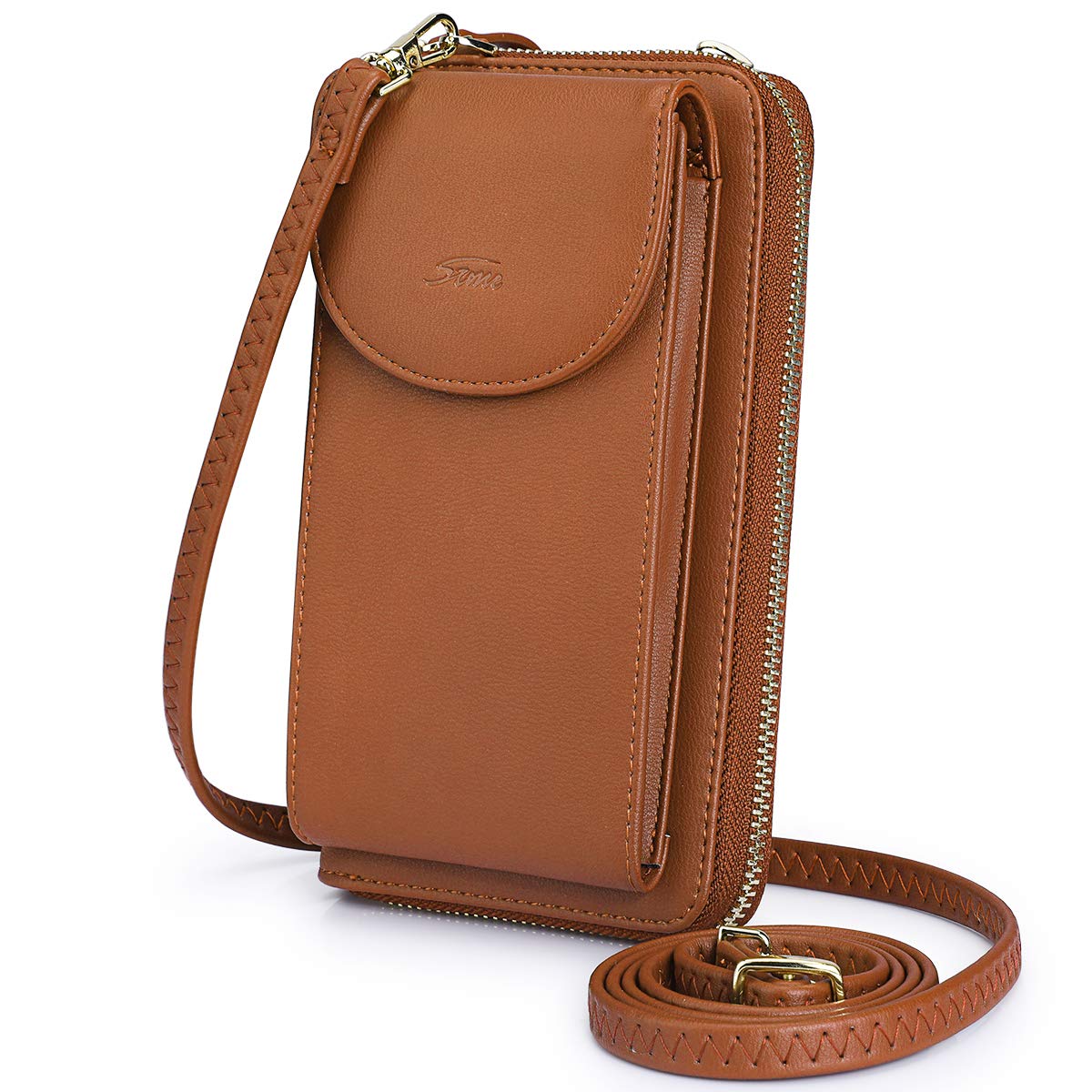 PU Leather RFID Blocking Crossbody Cell Phone Bag for Women Wallet Purse