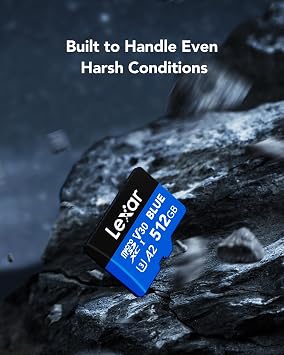 Lexar Blue Micro SD Card 512GB, up to 160MB/s Read, microSDXC UHS-I Card