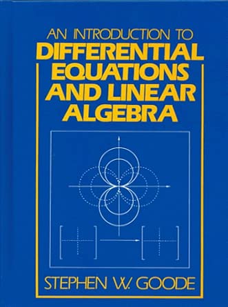 An Introduction to Differential Equations and Linear Algebra book cover
