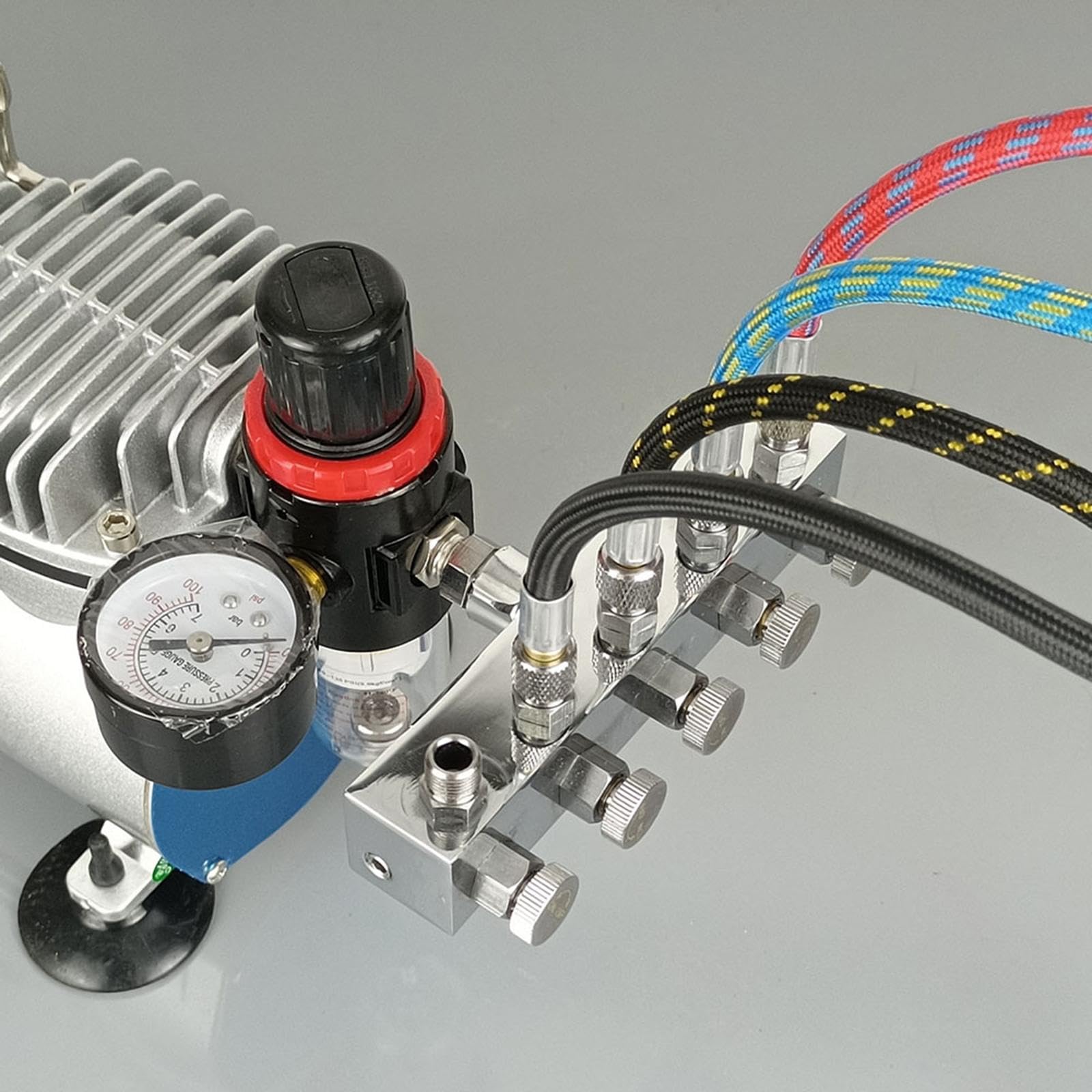 Adaptador de Aerógrafo Conector de Desconexión de Aerógrafo Conector Resistente, Accesorios Divisores Profesionales de Aerógrafo, 1 in 5 out, Individual