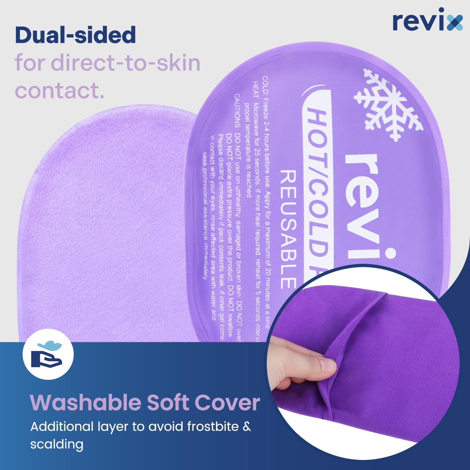 Snapklik.com : REVIX Reusable Hot And Cold Gel Ice Packs For Injuries