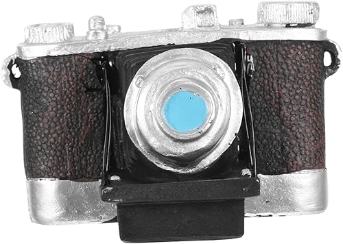 Adorno vintage para decoración del hogar, diseño retro, modelo de cámara de película, decoración única de resina para amantes de la fotografía,