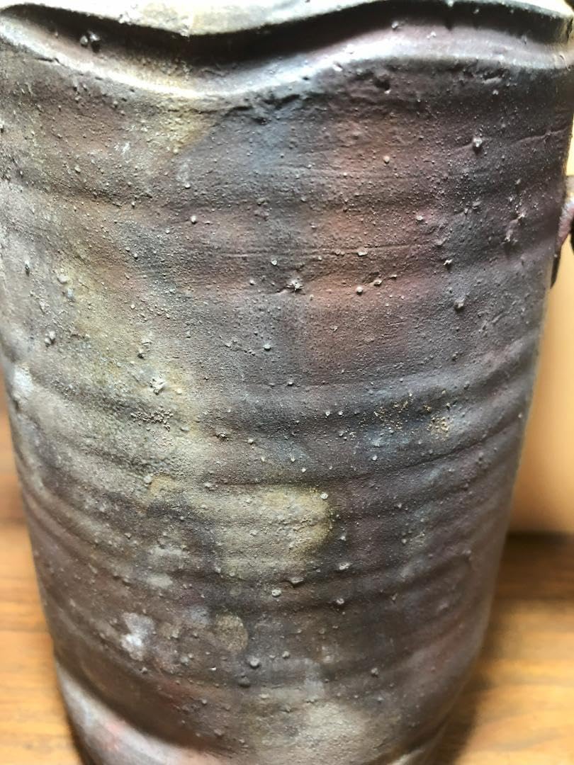 備前焼  『木村陶峰』耳付窯変花入  茶道具 備前焼 『木村陶峰』耳付窯変花入 茶道具