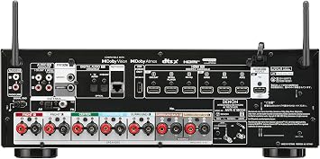 Denon AVR-X1800H AV Surround Receiver 7.2ch 8K Ultra HD, HDR10 +, eARC Compatible/Black AVR-X1800HK