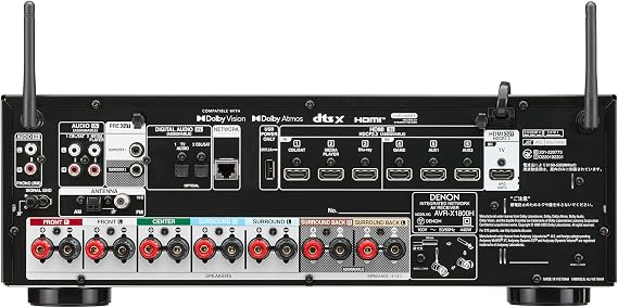 Denon AVR-X1800H AV Surround Receiver 7.2ch 8K Ultra HD, HDR10 +, eARC Compatible/Black AVR-X1800HK