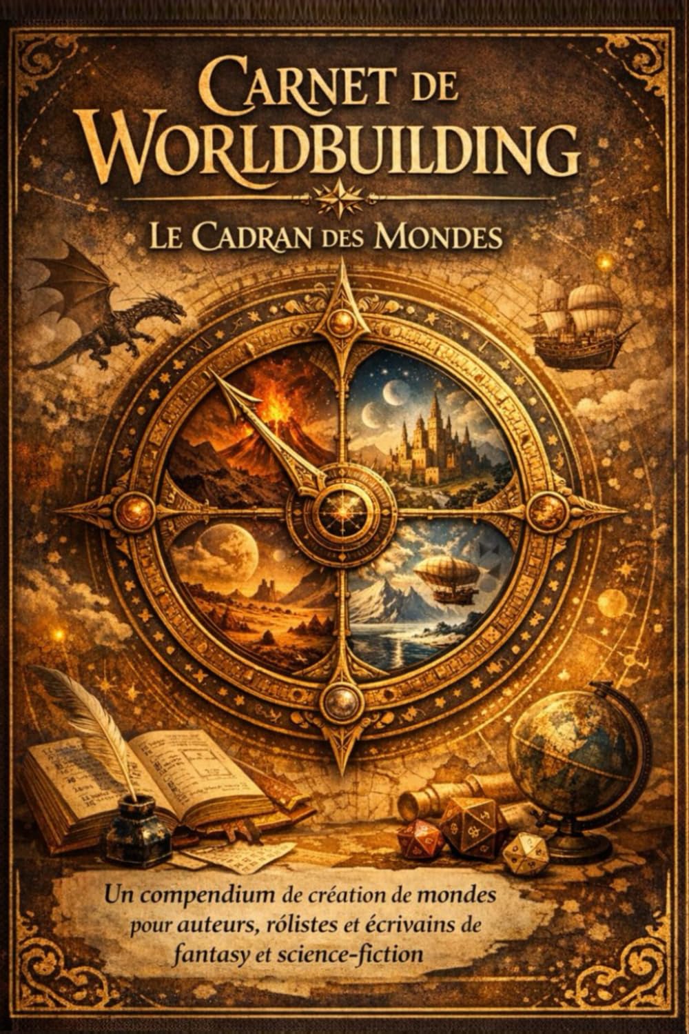 Carnet de Worldbuilding – Le Cadran des Mondes: Un compendium de création de mondes pour auteurs, rôlistes et écrivains de fantasy et science-fiction